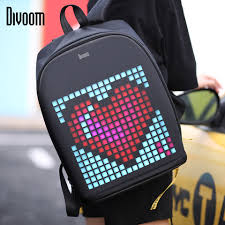 MOCHILA INTELIGENTE BOLSO CON LUZ LED CON PANTALLA ELECTRONICA